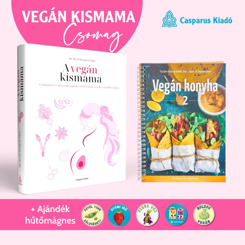 Vegán kismama csomag ajándék hűtőmágnessel