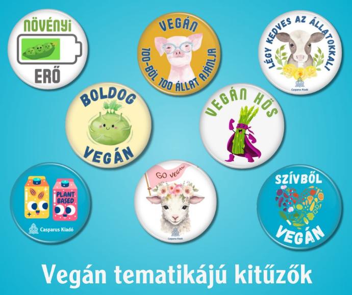 Vegán kitűző (véletlenszerűen kiválasztott mintával)